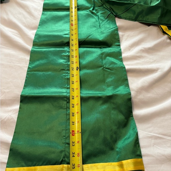 Vtg 1950s Traditional Korean Women's M 8-10 Hanbok 4 Piece Green Embroidered - Picture 14 of 16